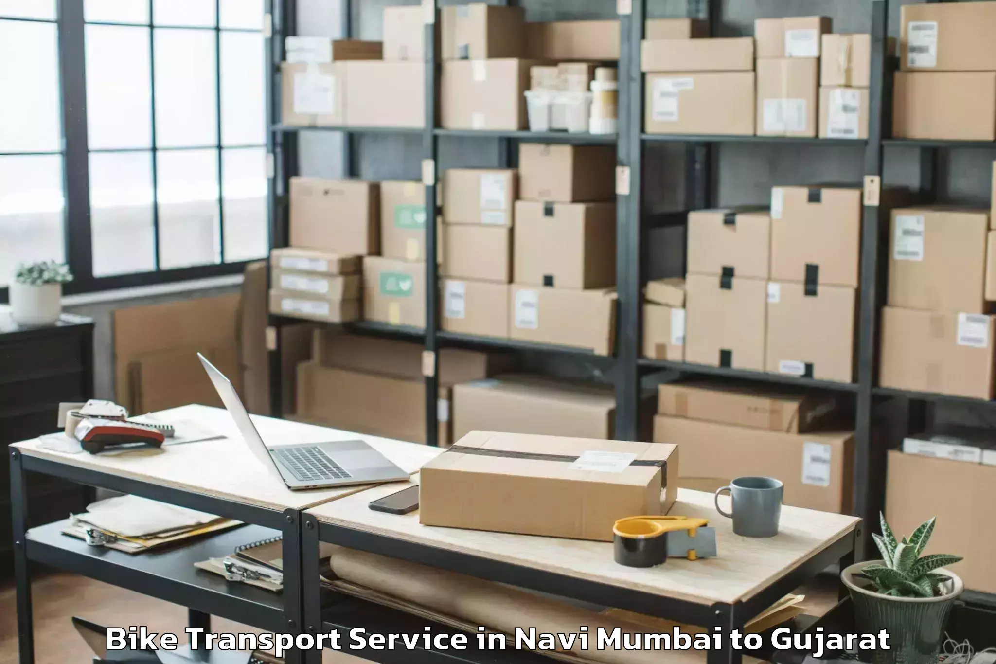 Easy Navi Mumbai to Palitana Bike Transport Booking